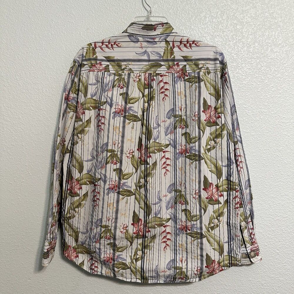 Tommy Bahama Shirt Men’s Medium Tropical Floral Print Button Down Long Sleeve - Picture 3 of 9